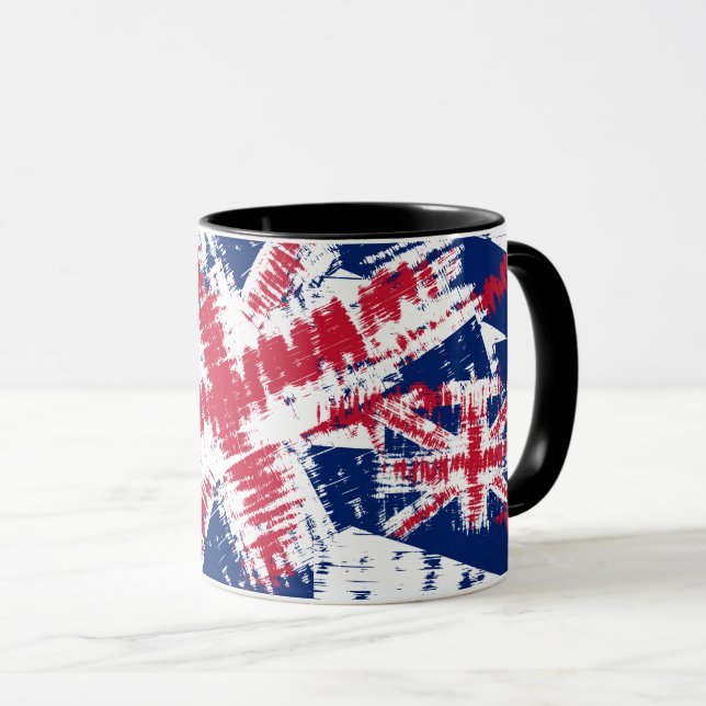 ENGLAND/UNITED KINGDDN flag sun reflections stroke Mugg (Framsida höger)