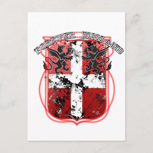 England Vapensköld Vykort (Framsida)