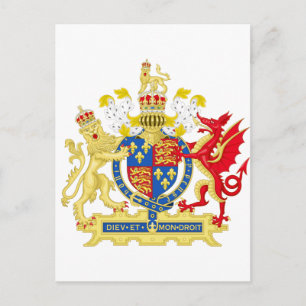 England vapensköld vykort