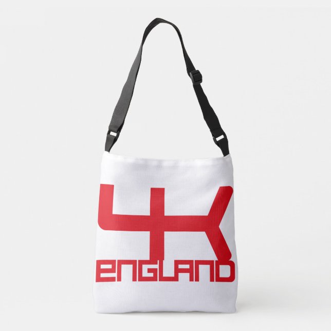 ENGLAND VER UK FLAG TEXT BY MASANSER PIXELAT AXELVÄSKA (Baksida)