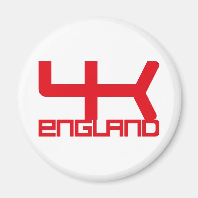 ENGLAND VER UK FLAG TEXT BY MASANSER PIXELAT MAGNET (Framsidan)