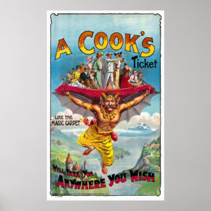 England Vintage Circus Poster återställd