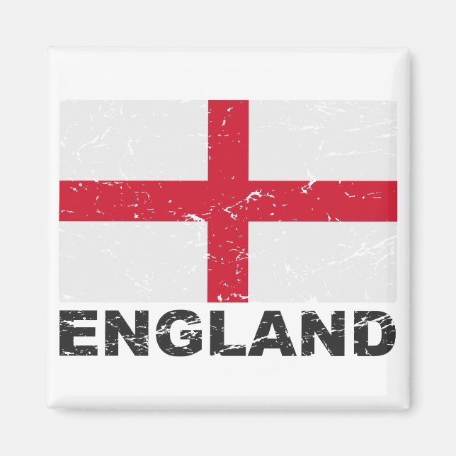 England Vintage Flagga Magnet (Framsidan)