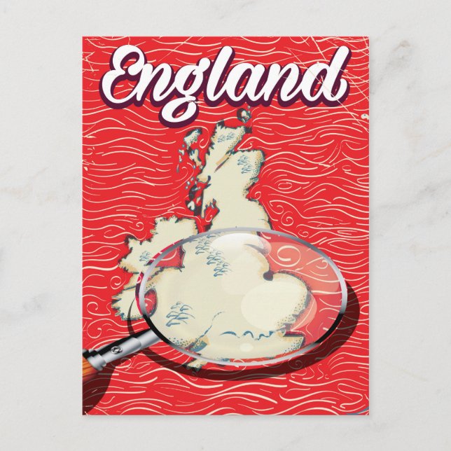 England vintage stil reseraffisch vykort (Framsida)
