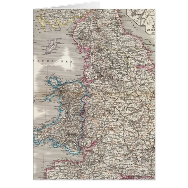 England, Wales 3 Hälsningskort (Framsidan)