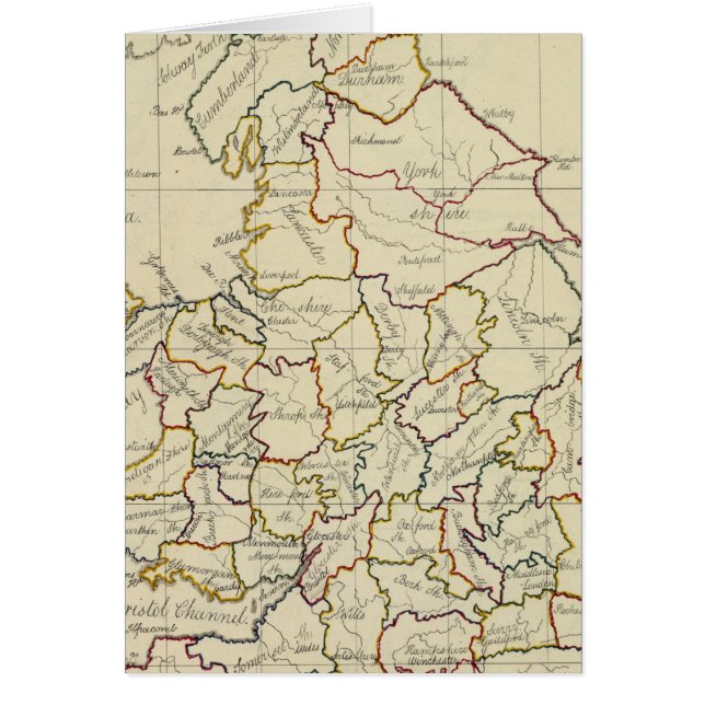 England, Wales 4 Hälsningskort (Framsidan)