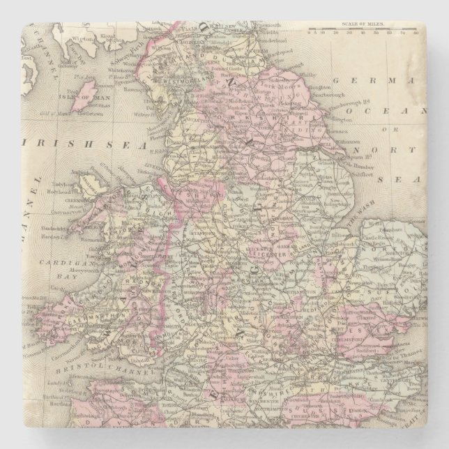 England Wales 5 Stenunderlägg (Framsidan)
