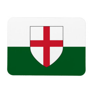 England & Wales Flagga Magnet - Shield på Färg