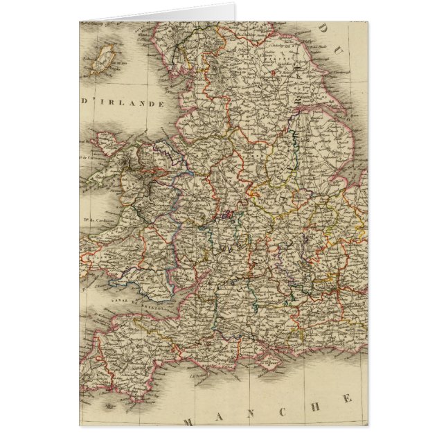 England, Wales Hälsningskort (Framsidan)