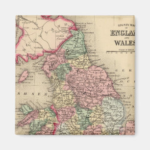 England, Wales Karta av Mitchell Magnet
