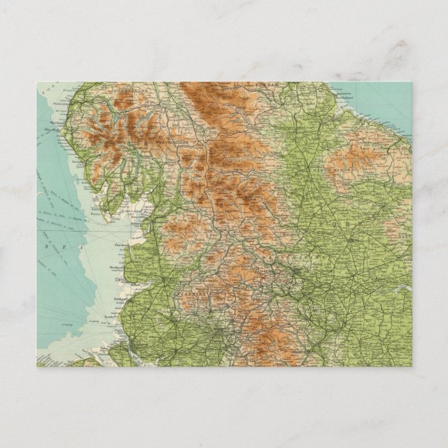 England & Wales, norra delen Vykort (Framsida)