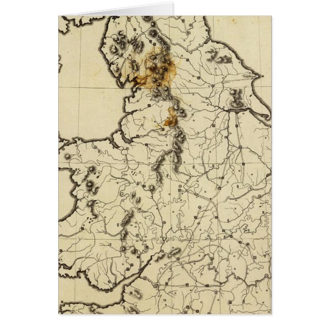 England, Wales, översikt Hälsningskort (Framsidan)