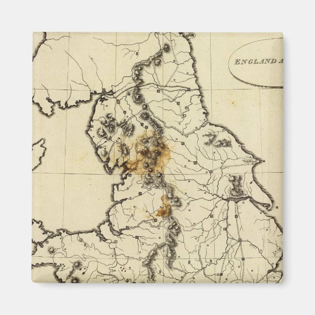 England, Wales, översikt Magnet (Framsidan)