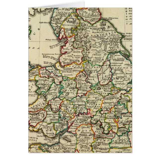 England, Wales, Roman, modern Hälsningskort (Framsidan)