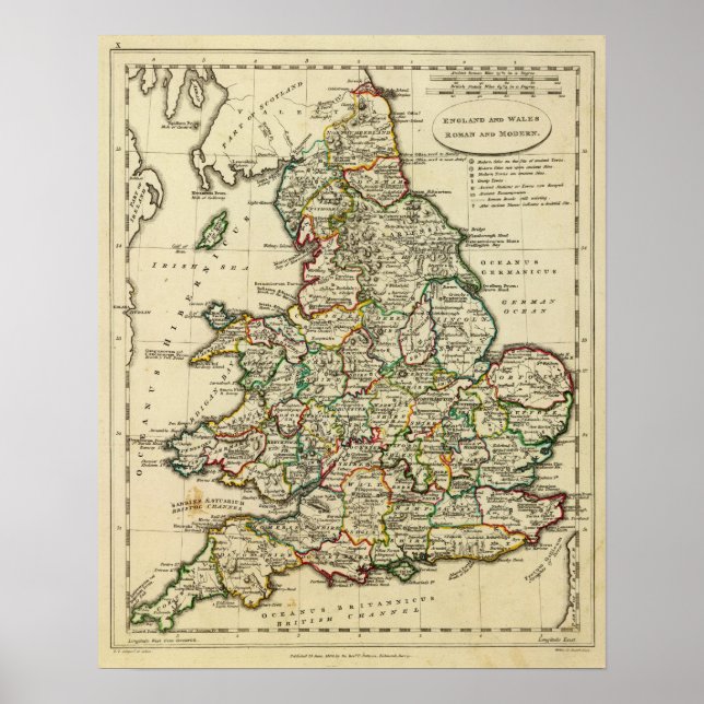 England, Wales, Roman, modern Poster (Framsidan)