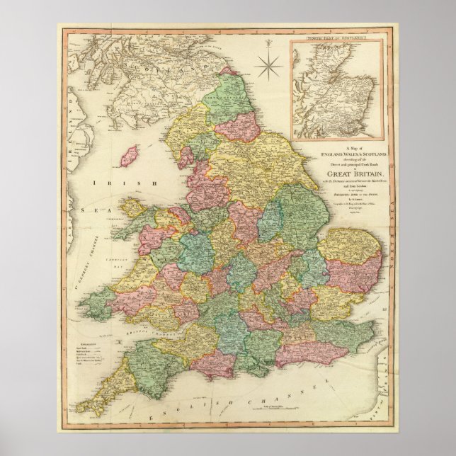 England, Wales, Skottland Poster (Framsidan)