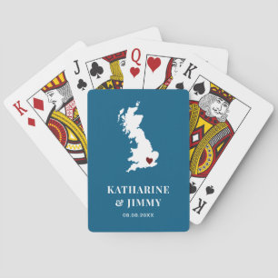 England Wedding Favor Deck of Cards, UK Karta Casinokort