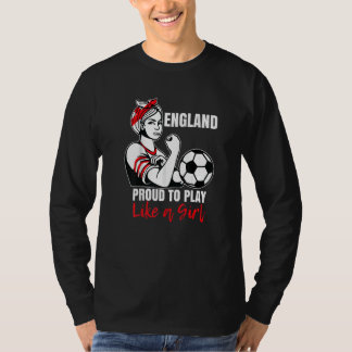 England Womens Football Kit for Girls & Female Soc T Shirt