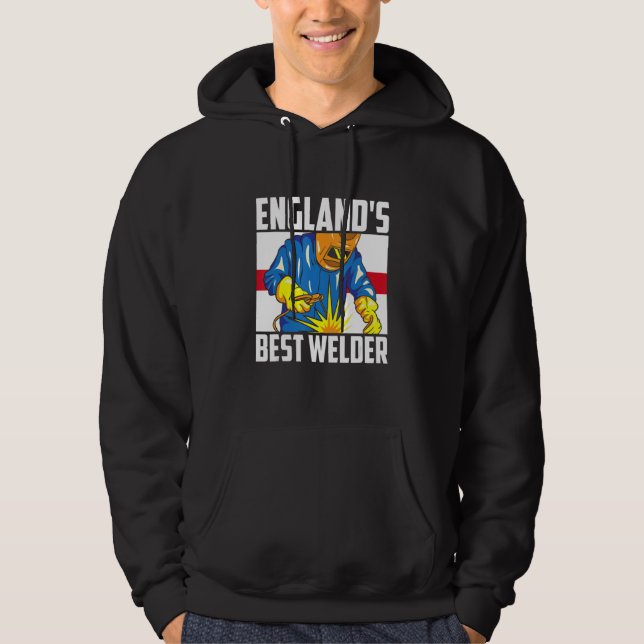 Englands Best Welder Underbar UK Storbritannien Hoodie (Framsida)