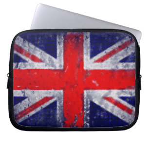 Englands blå och röda flagga laptop fodral
