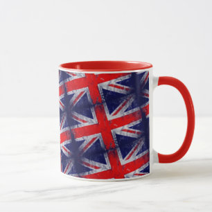 Englands blå och röda flagga mugg