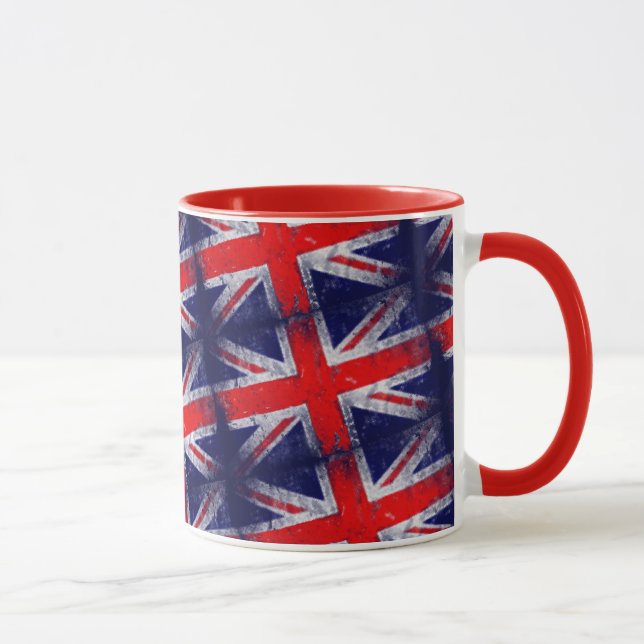 Englands blå och röda flagga mugg (Höger)