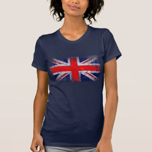 Englands blå och röda flagga t shirt
