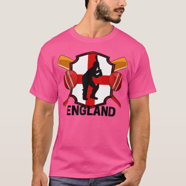 Englands Cricke English Team Fläkt Supporters T Shirt (Framsida)
