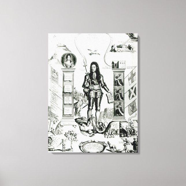 Englands emblem, oktober 1690 canvastryck (Framsida)