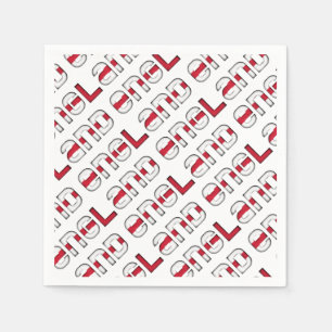 Englands engelska Flagga Färg Typography Mönster Pappersservett