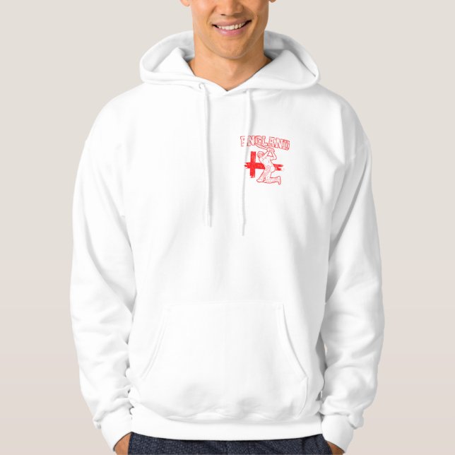 Englands flagga Engelska cricket Hoodie (Framsida)