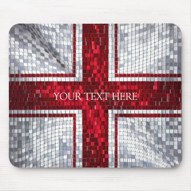 Englands Flagga Mosaic Design Musmatta (Framsidan)