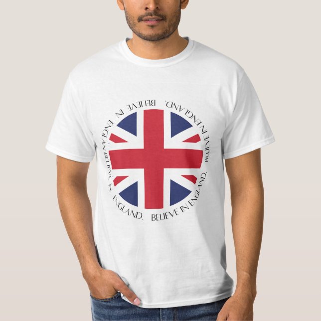 Englands flagga patriotiska kläder t shirt (Framsida)