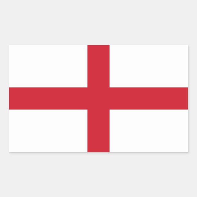 Englands flagga rektangulärt klistermärke (Framsida)