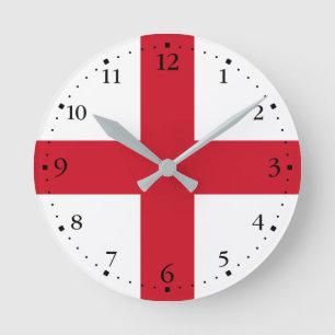 Englands flagga rund klocka