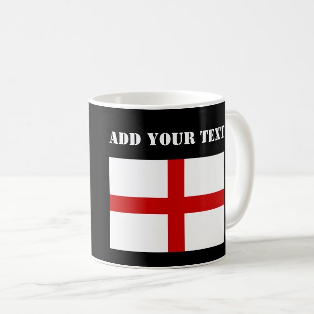 Englands Flagga Vm 2022 Fotbollsskåp Kaffemugg (Framsida höger)