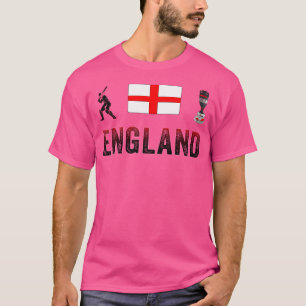 Englands Fläkt Cricket Älskare Team English Fläkt T Shirt