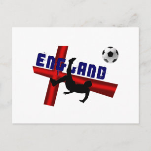Englands fotbolls-cykelsparkgåva t-shirts och utru vykort
