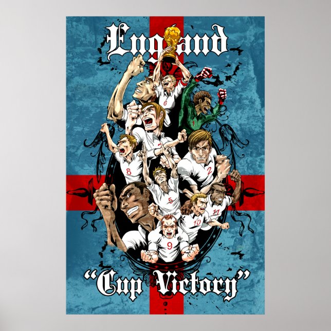 Englands fotbolls-EM 2014 Kopp Poster (Framsidan)
