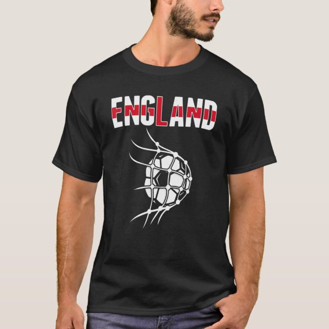 Englands fotbollsbuss i Net Support English Footba T Shirt (Framsida)