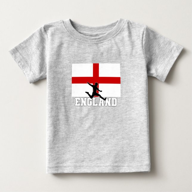 Englands fotbollsfotbollslag t shirt (Framsida)