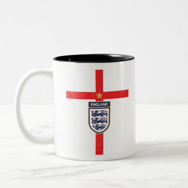 Englands fotbollslag Jersey 2020 2021 Football Tea Två-Tonad Mugg (Vänster)