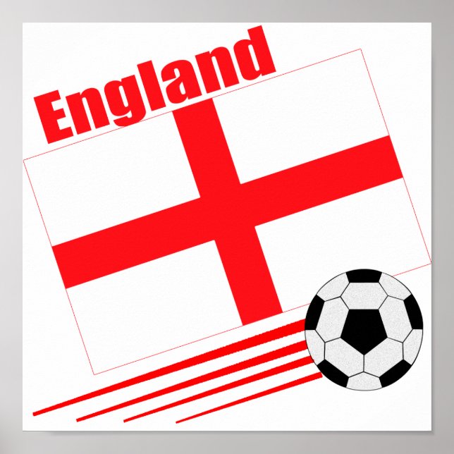 Englands fotbollslag poster (Framsidan)