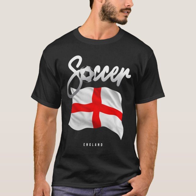 Englands fotbollsspelare - Engelska Flagga T Shirt (Framsida)
