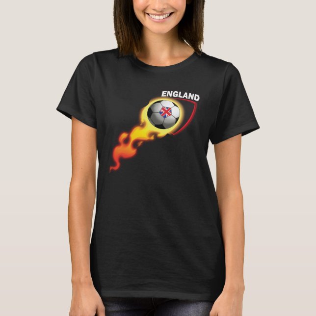 Englands fotbollsspelare för England Soccer Fläkt T Shirt (Framsida)