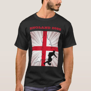 Englands fotbollsspelare i boll, engelska fotbolls t shirt