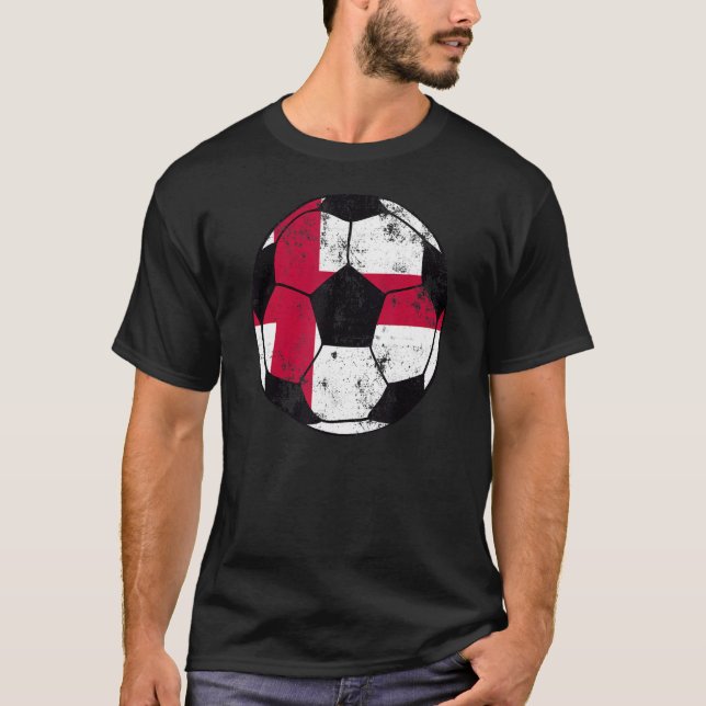 Englands fotbollsspelare i Flagga England T Shirt (Framsida)