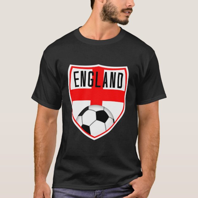 Englands fotbollsspelare Jersey Vapensköld T Shirt (Framsida)