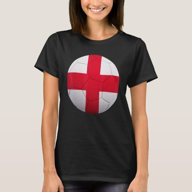 Englands fotbollsspelare National Boll Englands Fl T Shirt (Framsida)