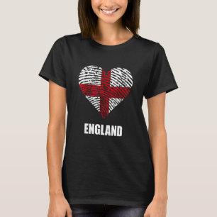 Englands Heart Thumbmark St George's Kor Engelska T Shirt